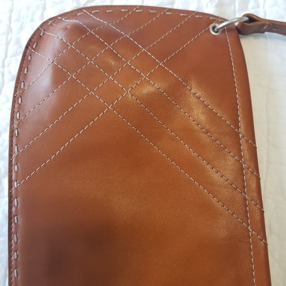 GAP 100% Genuine Leather Bag Brandy Brown EUC - Picture 7 of 16